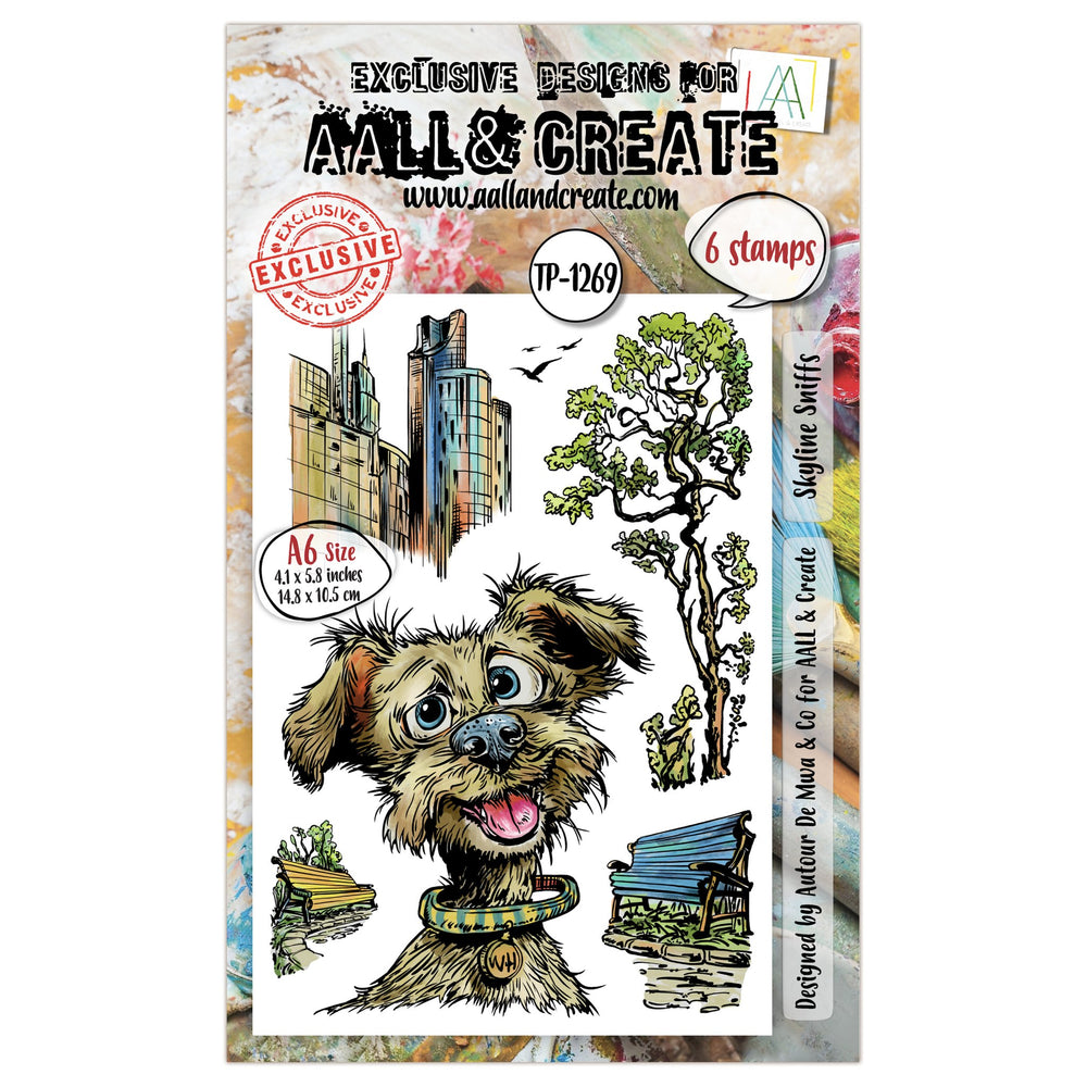 AALL and Create - A6 Stamp Set - Skyline Sniffs