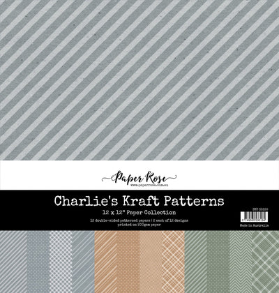 Collection de papiers 12x12 Kraft Patterns de Charlie 33150
