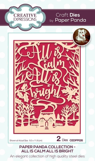 Creative Expressions Paper Panda All Is Calm All Is Bright Die de découpe