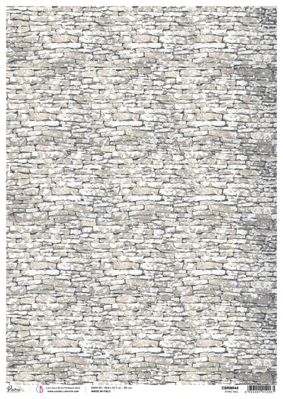 Rice Paper A3 Piuma Stone wall - 3 Sheets
