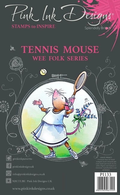 Pink Ink Designs Tampon Clair Souris de Tennis A7