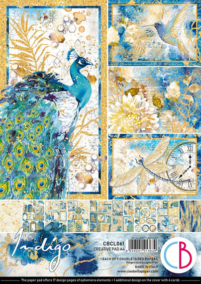 Bloc-notes créatif Indigo A4 9/paq