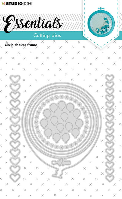 SL Pochoir à découper Cercle Shaker Cadre Essentiels 95x98x1mm 8 Pcs no.223