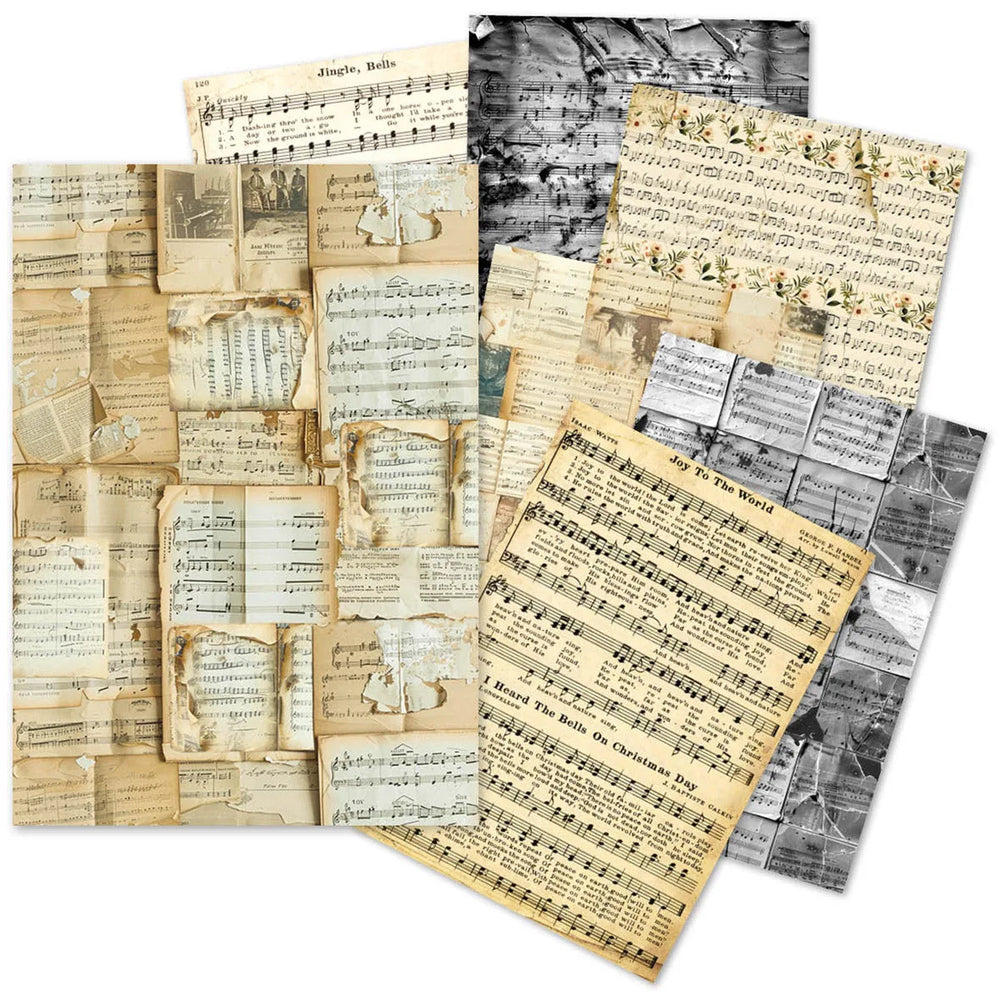 Ensemble de papier de soie A5 – 24 feuilles partition de musique