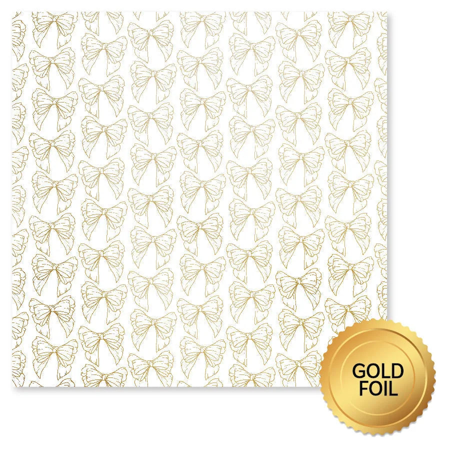 Papier 12x12 Or Feuille Lavande & Roses (Paquet en Gros 6 pièces) 32235