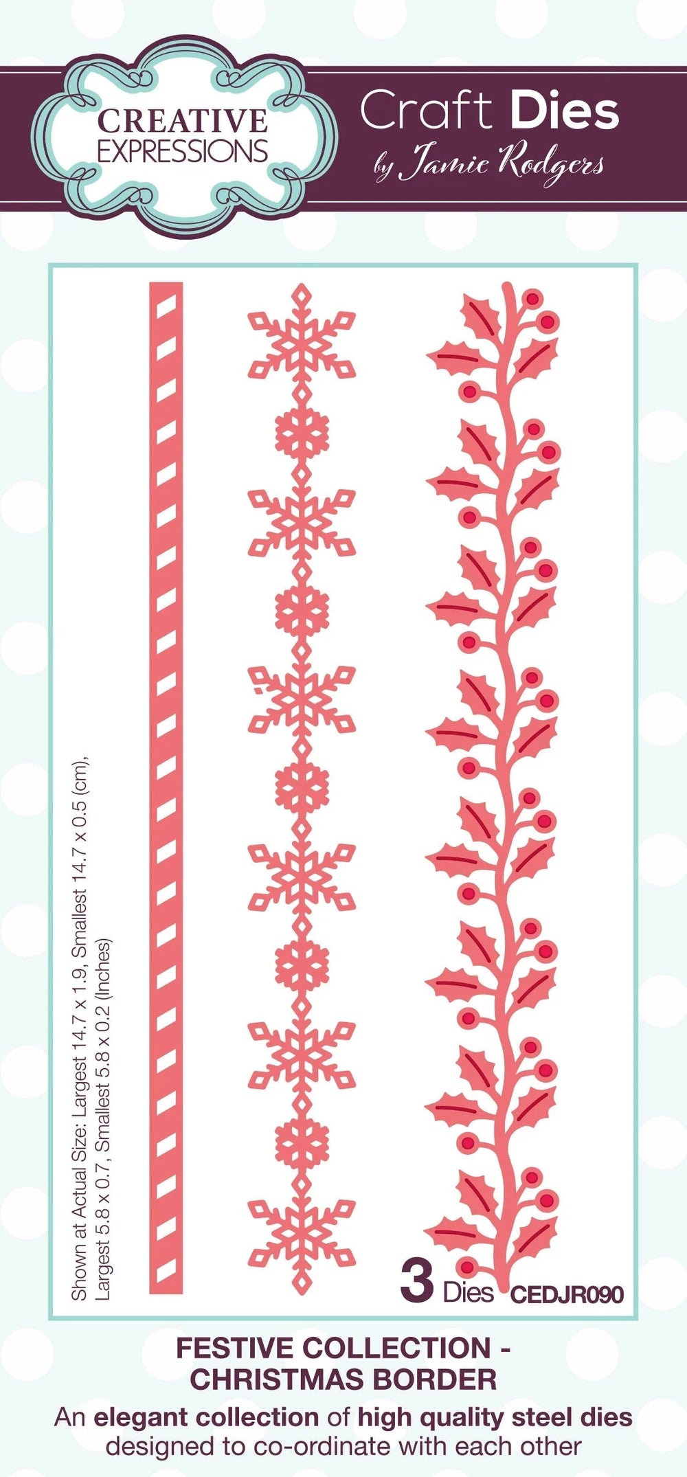 Creative Expressions Jamie Bordure de Noël - Matrice de découpe
