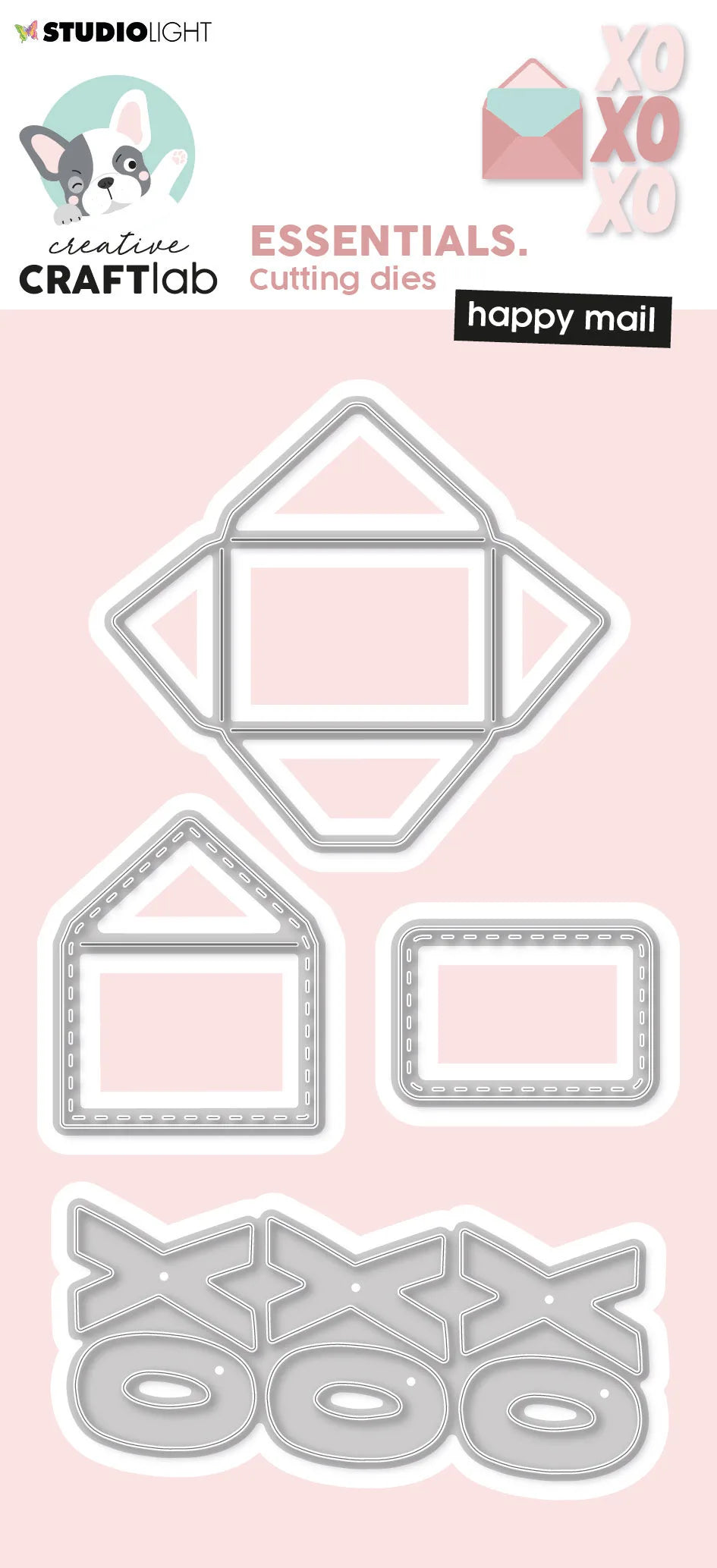 Matrice de découpe CCL Happy Mail Essentials 121x68x1mm 5 Pcs no.523