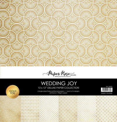 Collection de papier Wedding Joy Foil Gold 12x12 34509