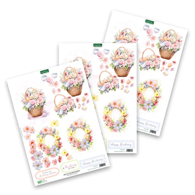 Découpage prédécoupé – Panier et Couronne Floraux (paquet de 3)