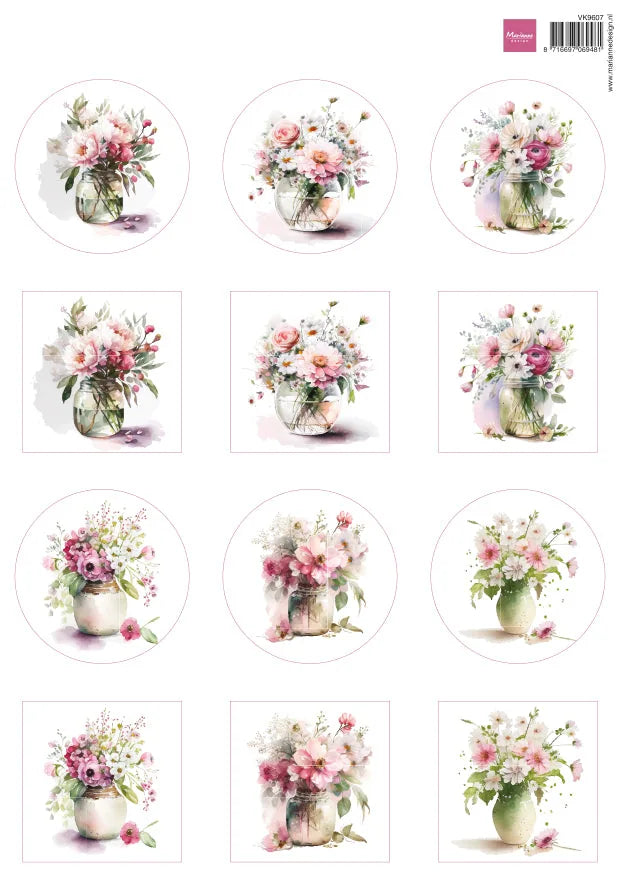 Feuille de découpe Marianne Design A4 - Cercles de fleurs