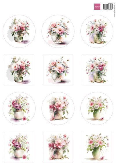 Feuille de découpe Marianne Design A4 - Cercles de fleurs