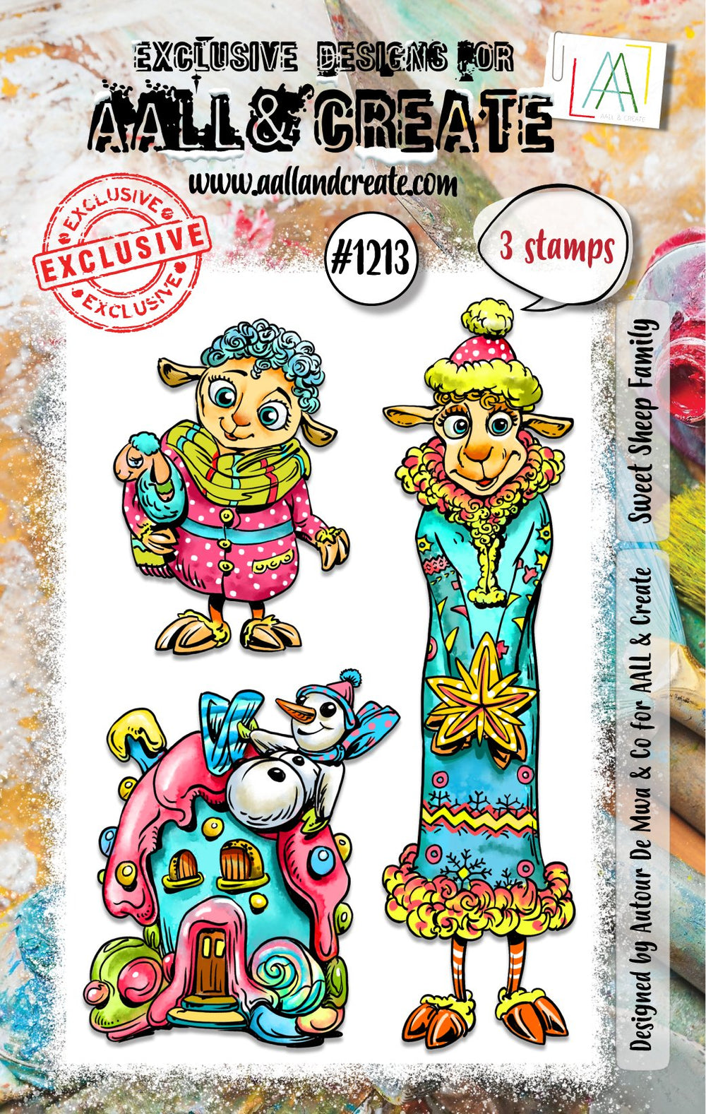 AALL and Create - A7 Stamp Set - Sweet Sheep Family — Ecstasy Crafts