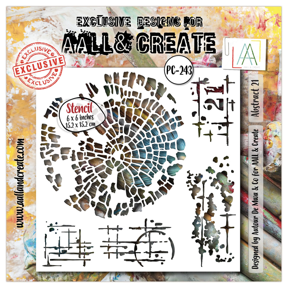 AALL and Create - 6"x6" Stencil - Abstract 21