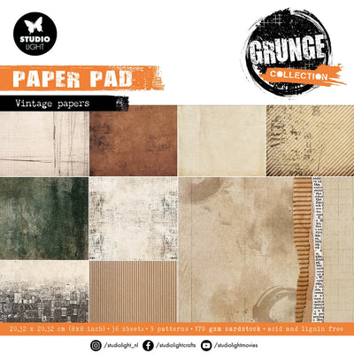 Bloc de papier SL Collection Grunge Papiers Vintage 36 feuilles