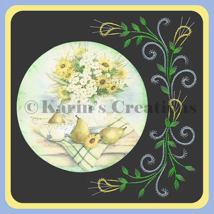 Patron de broderie KC - Fleurs environnantes