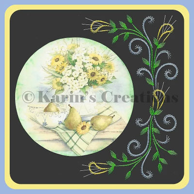 Patron de broderie KC - Fleurs environnantes