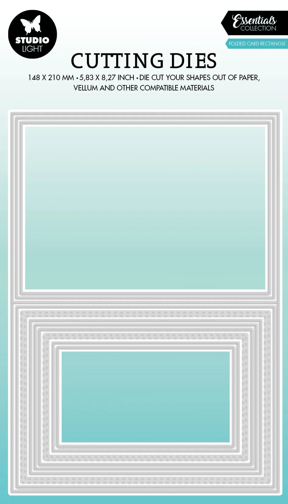 SL Cutting Dies Folded Card Rectangle Essentials 210x148x1mm 11 PC nr.438