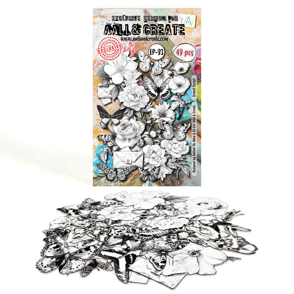 AALL and Create - A6 Ephemera Die-Cuts - Gravel Script — Ecstasy Crafts