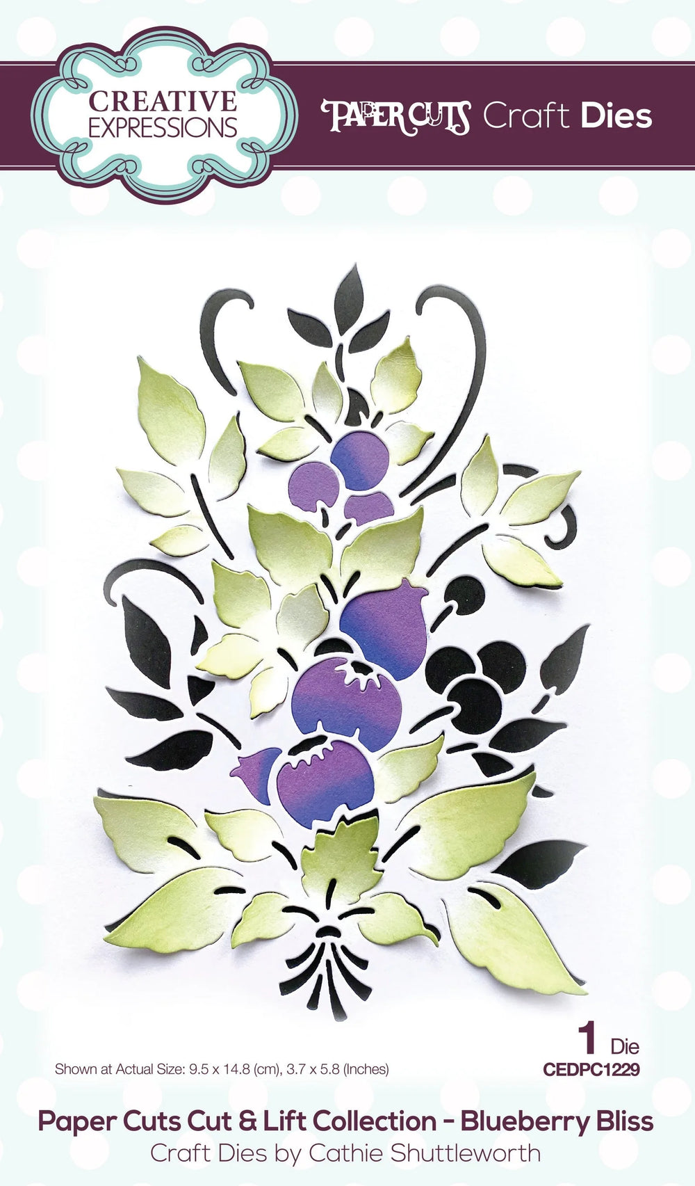 Creative Expressions Paper Cuts Die "Blueberry Bliss" - Coupe et Soulèvement