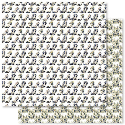 Wedding Blooms Basics E Papier 12x12 (Paquet en vrac de 12) 31740