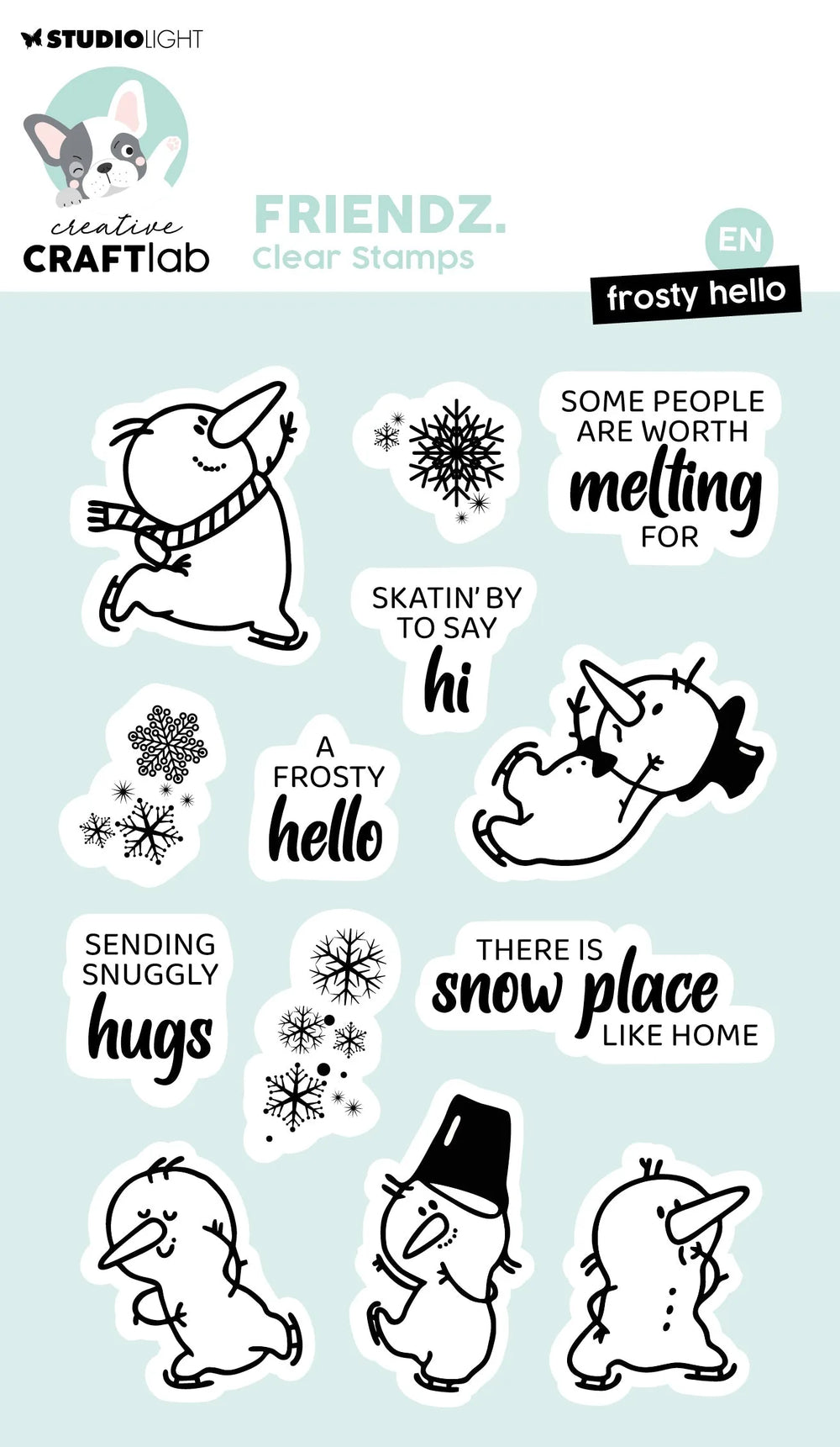 CCL Tampon Clair "Frosty Hello Friendz" 210x148xmm 13 pc no. 570