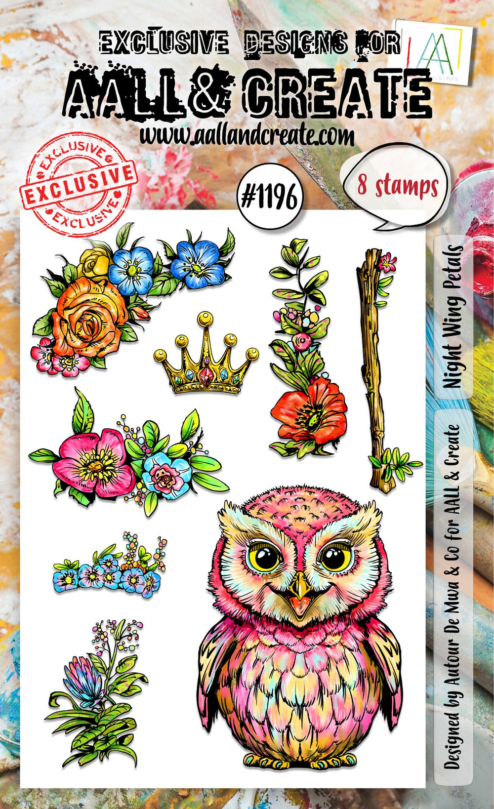 AALL and Create - A6 Stamp Set - Night Wing Petals — Ecstasy Crafts
