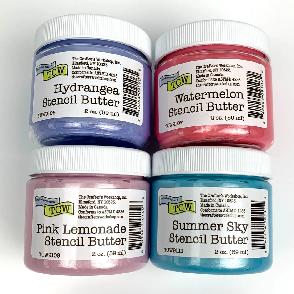 The Crafters Workshop (TCW) Stencil Butter 4-pack Blooms