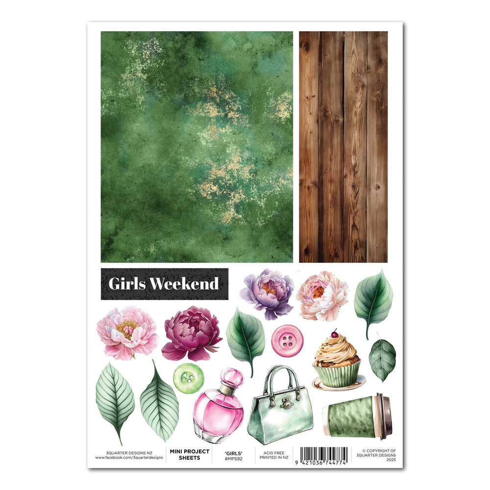 3Quarter Designs Girls Weekend - Mini Project Sheet — Ecstasy Crafts