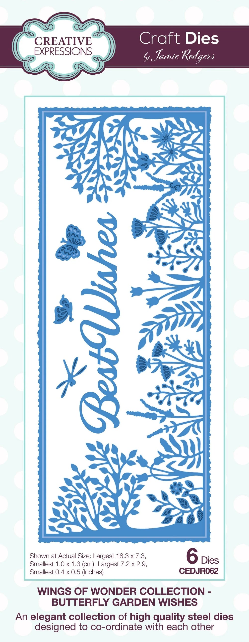 Creative Expressions Jamie Rodgers Butterfly Garden Wishes Craft Die