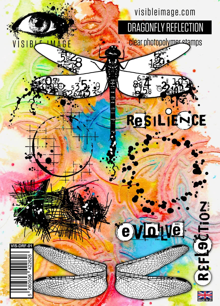 Visible Image Dragonfly Reflection - Ensemble de tampons A5