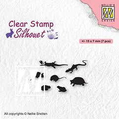 Tampons transparents Silhouette Petits animaux