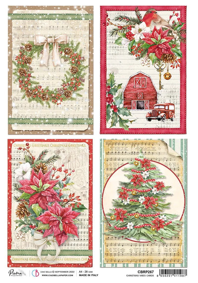 Papier de riz A4 Piuma Christmas Vibes Cartes