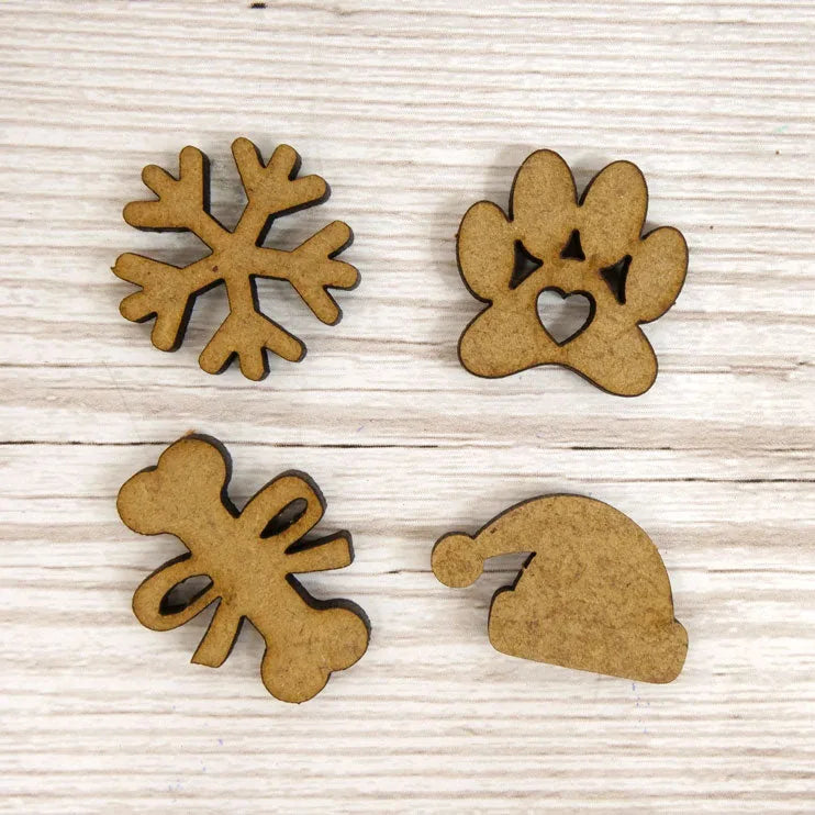 Formes en MDF - Pattes de Noël