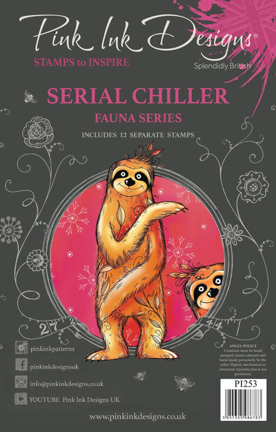Pink Ink Designs Serial Chiller Ensemble de tampons transparents 6 po x 8 po
