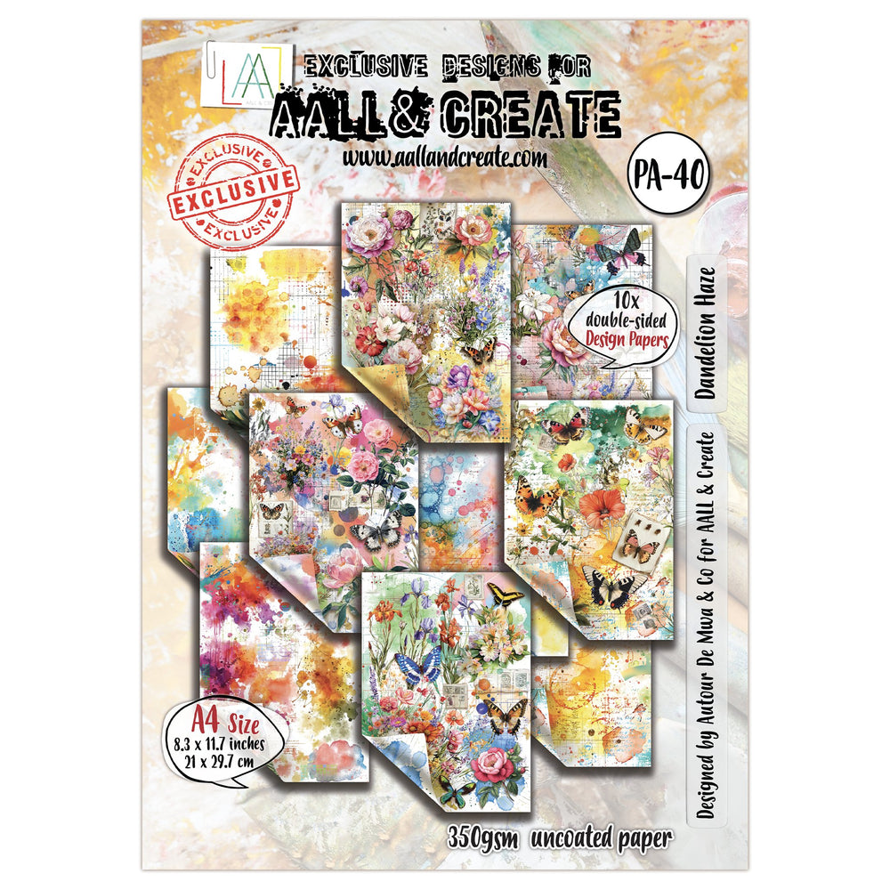 AALL and Create - A4 Design Paper - Dandelion Haze — Ecstasy Crafts