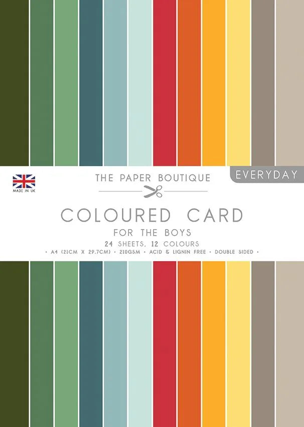 The Paper Boutique Everyday - Carte de couleur - Pour les garçons A4