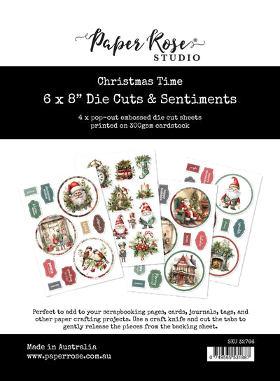 Christmas TIme 6x8" Die Cuts & Sentiments 32766
