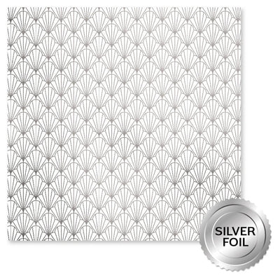 Joie de mariage papier argenté métallisé F 12 x 12 (paquet de 6 en gros) 34551