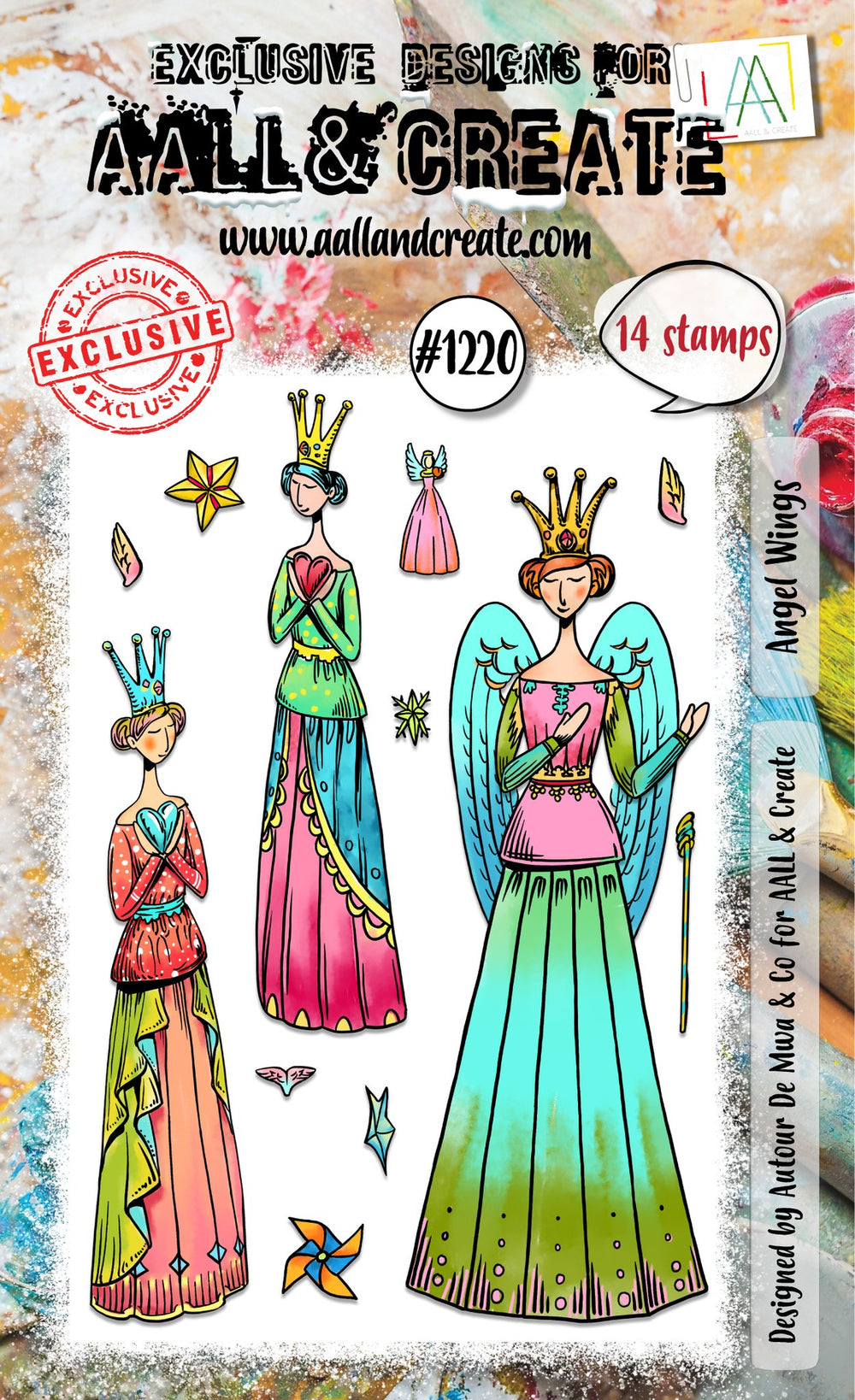 AALL and Create - A6 Stamp Set - Angel Wings — Ecstasy Crafts