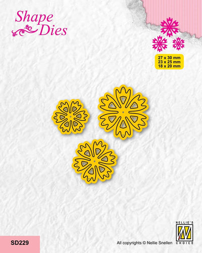 Nellie's Choice Matrices de découpe - Ensemble de 3 fleurs-8