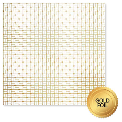 Papier Joyeux Mariage Feuille Dorée E 12 x 12 (Paquet en Vrac de 6) 34524