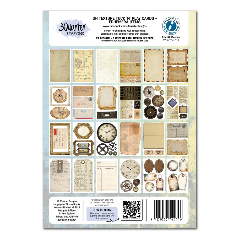 3Quarter Designs Oh Texture - Tuck N Play Cards — Ecstasy Crafts (photo 2)