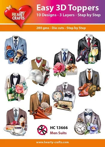 Hearty Crafts Easy 3D Toppers - Costumes pour hommes