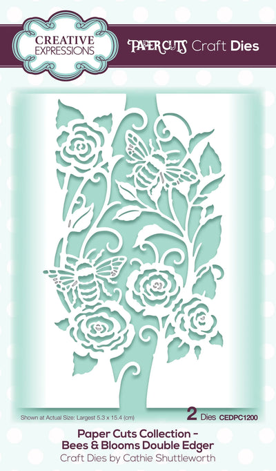 Creative Expressions Paper Cuts Abeilles & Fleurs, matrice de découpe double bordure