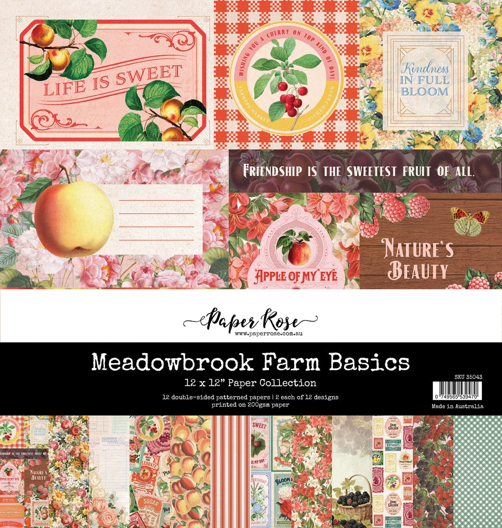 Collection de papier Meadowbrook Farm Basics 12x12 35043