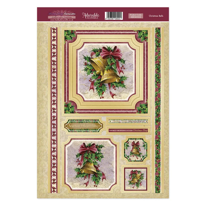 Hunkydory Topper Favoris - Cloches de Noël