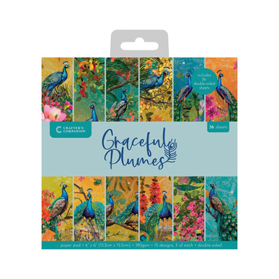 Bloc de papier Plumes gracieuses 6 po x 6 po