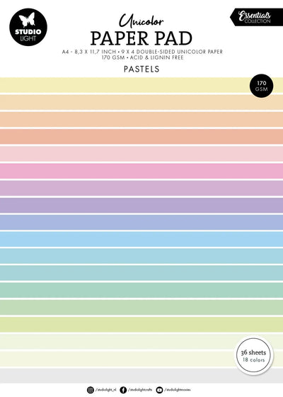 Bloc de papier SL Unicolor Tons Pastel Essentiels 36F