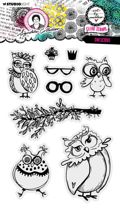 Tampon transparent ABM Owlicious Collection Signature 148x210x3mm 9 pcs no.637