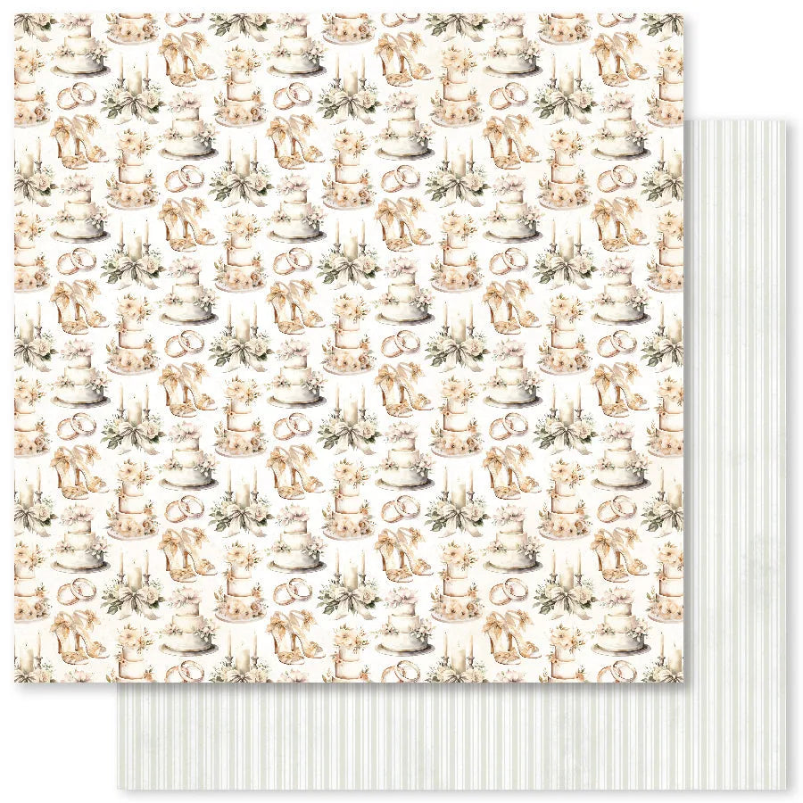 Joie de mariage C 12 x 12 Papier (Paquet en vrac de 12 pièces) 34197